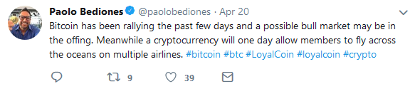 crypto influencer on twitter - Paolo Bediones