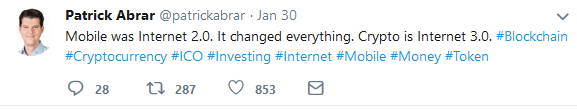 crypto influencer on twitter - Patrick Abrar