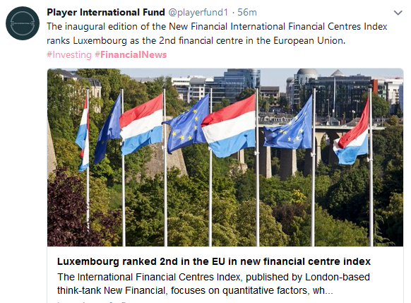 Informative hashtags - Player International Fund