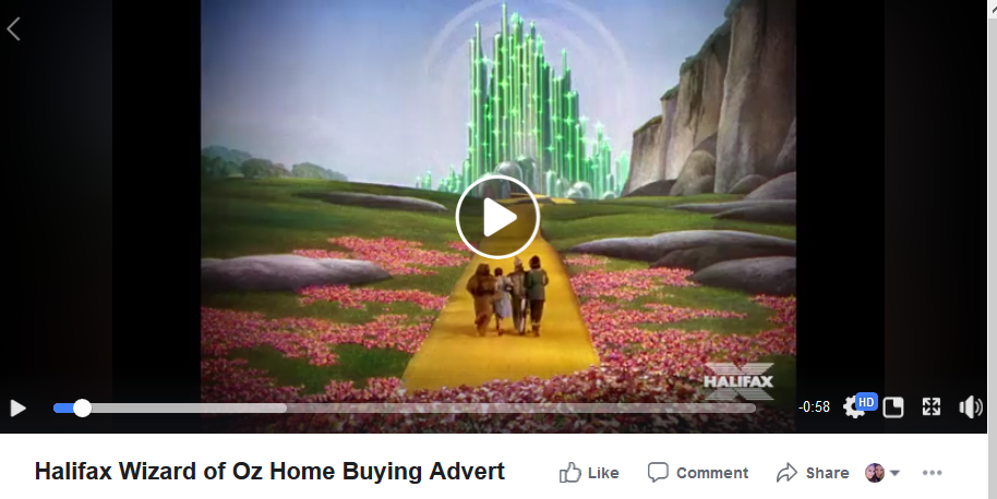 Halifax Bank uses video marketing with Wizard of Oz-themed promotion on social media