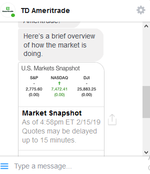 TD Ameritrade uses chatbot for social media