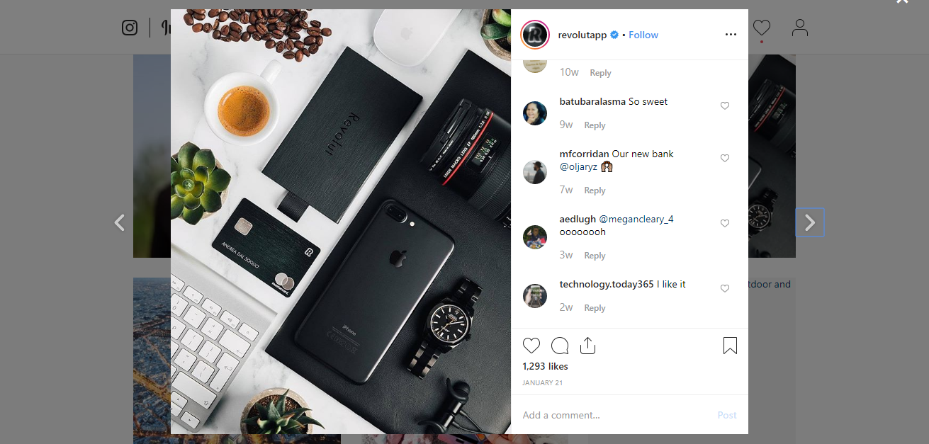 Neobank Revolut uses user-generated content for Instagram marketing