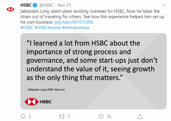 Finance Hashtags - HSBC