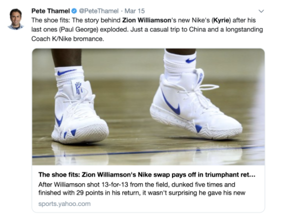 nike shoe mishap