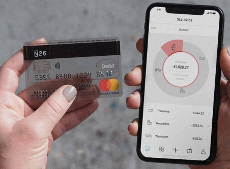 Neobank N26 app with simple design