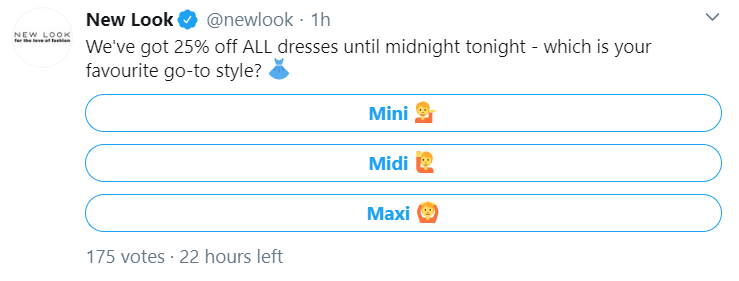 New Look uses polls on social media to increase engagement