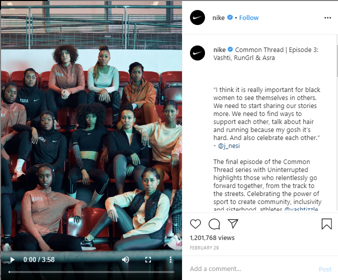 Nike’s Common Thread series celebrates sports on social media