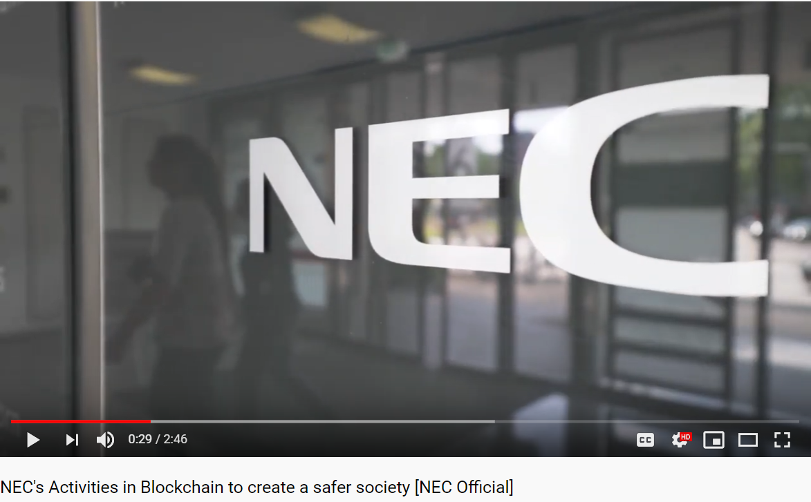 Blockchain marketing - NEC video 