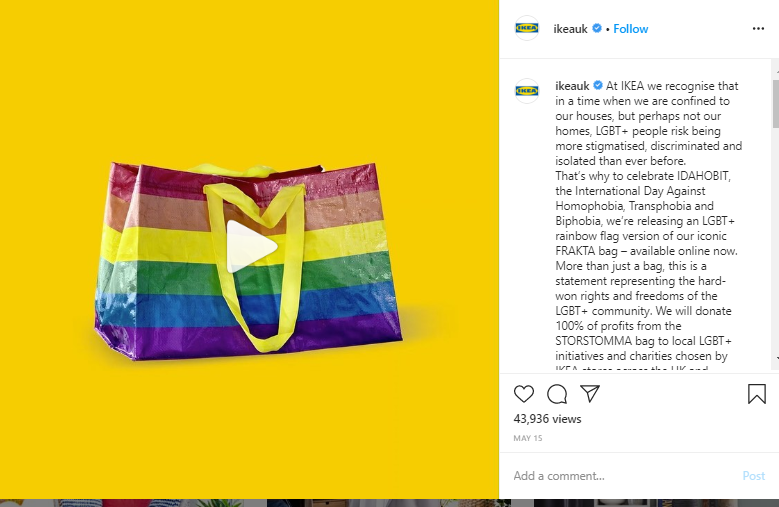 IKEA Launches Rainbow FRAKTA Bag for LGBTQ+ Pride Month