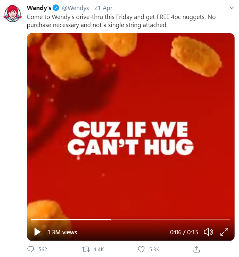 Wendy's uses humour in meme to increase engagement on social media