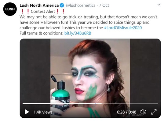 Best Fall Marketing Examples - Lush North America