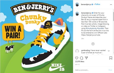 Content Marketing - Ben & Jerry’s and Nike partner