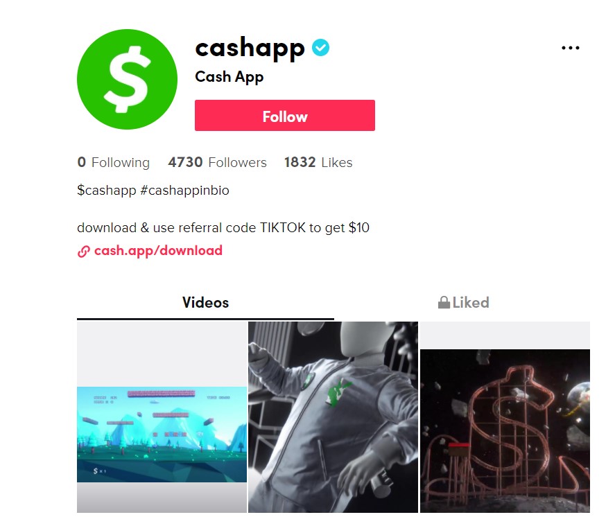 Cash App uses Micro Influencers for lead generation via social media