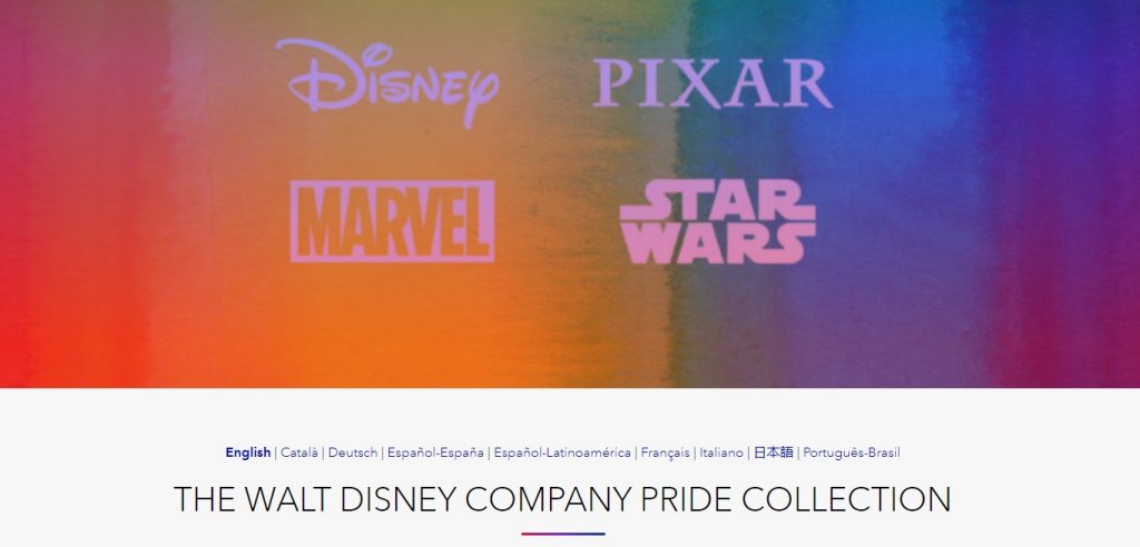 Pride Campaigns - Disney’s Rainbow Collection