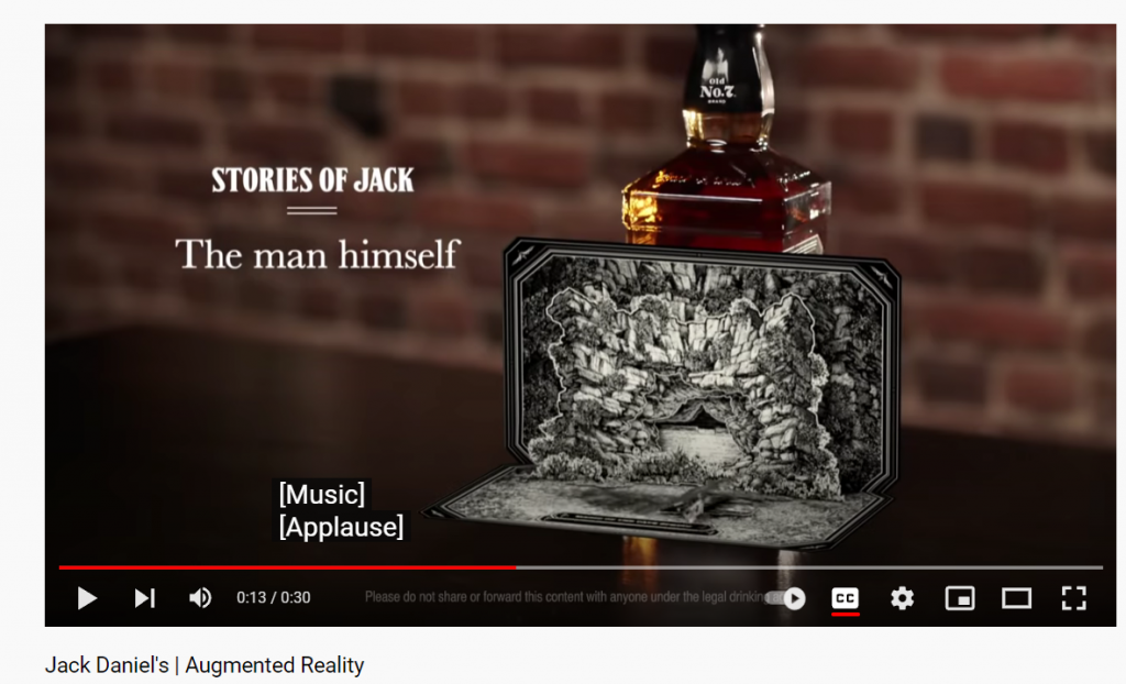 Content Marketing - Jack Daniel’s AR packaging 