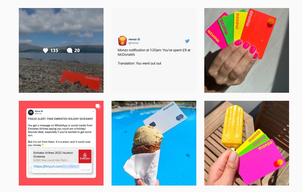 Social Media Marketing by Banks - Monzo