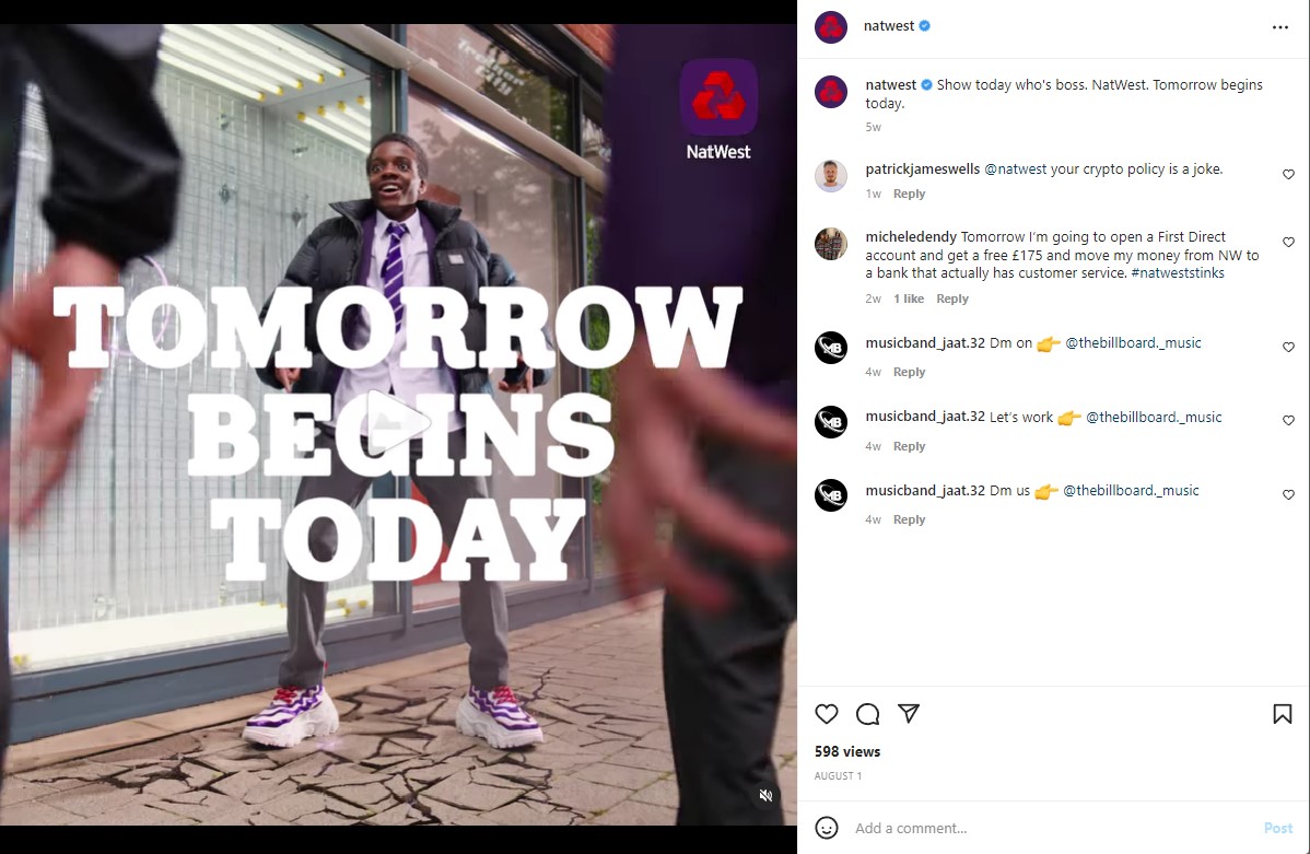 Social Media Marketing by Banks - NatWest